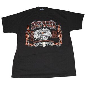 Vintage 2004 Daytona Beach Bike Week Short Sleeve Flames T-Shirt Adult Large